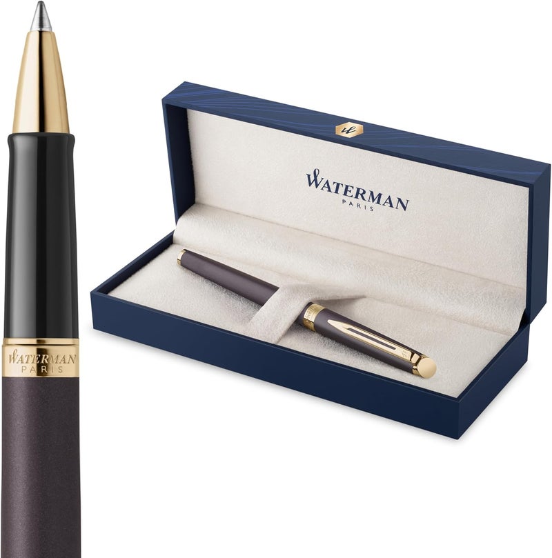 Waterman قلم رولربول واترمان هيميسفير - لافا بلاك - طرف دقيق - حبر أسود - علبة هدايا - Image 1